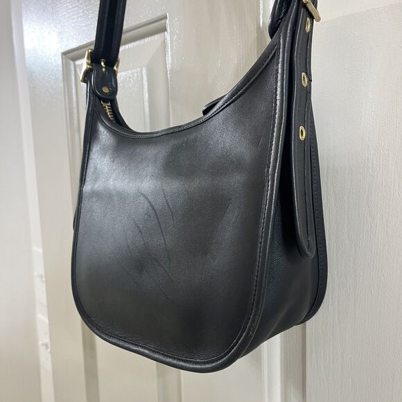 Vintage Coach Janice Legacy Bag 9950 Black Leather Crossbody Shoulder Bag - Picture 4 of 16